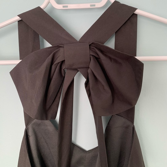 Grey Bow Open Back Top - Picture 4 of 7